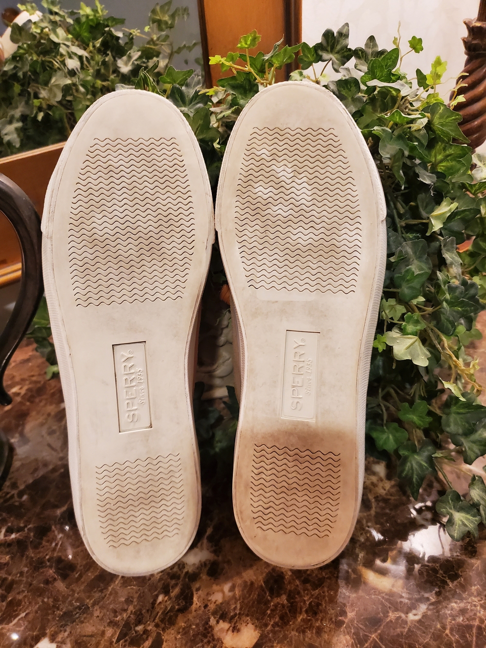 Sperry Tan Suede Slip-On Sneakers with White Platform, 9M - Picture 5 of 6
